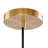 Bell Shaped Glass Pendant Light – Gold Metal Base, Clear Glass Shade, Adjustable Hanging Pendant
