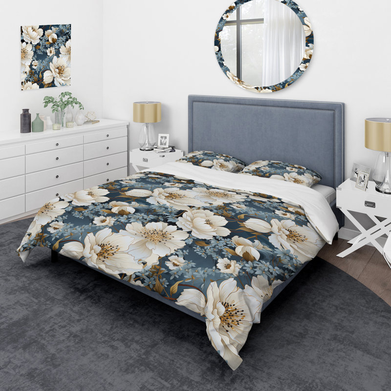 Ensemble de housse de couette Contemporary Floral Elegance Cottage Collage I - Floral