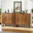 Farmhouse Buffet Cabinet With Paper Clip Design