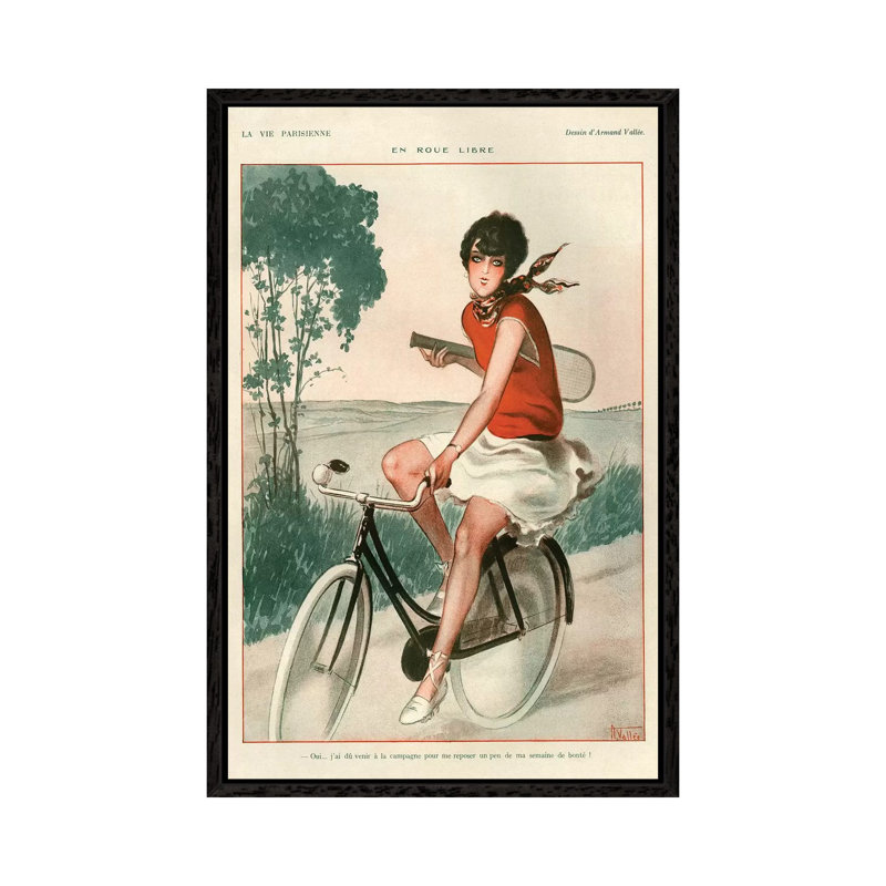 1927 La Vie Parisienne III Plate by The Advertising Archives - Floater Frame Gallery-Wrapped Canvas Giclée on Canvas, Black