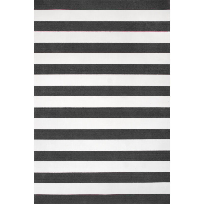Tapis rayé intérieur / extérieur Melodi, Rectangle 6 pi x 9 pi