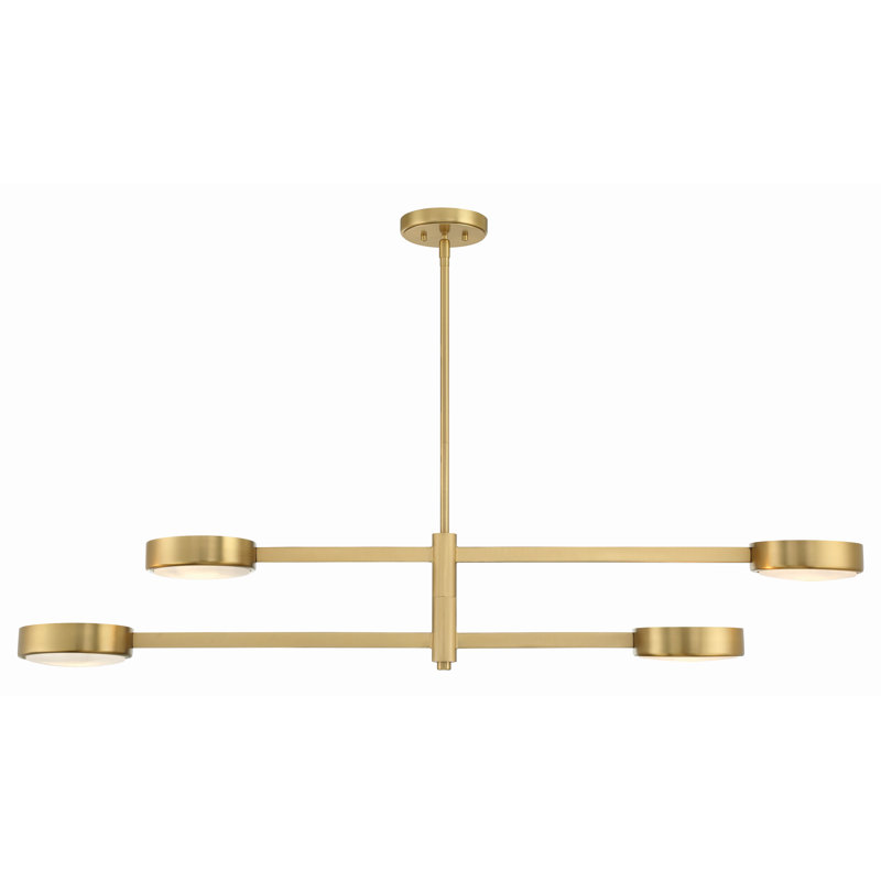 4 - Light Dimmable Modern Linear Chandelier, 2