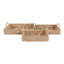 Plateau décoratif moderne pour entrée - Centre de table décoratif pour table à manger et table basse - Lot de 3, 40,6 cm, 35,6 cm, 30,5 cm, brun et beige