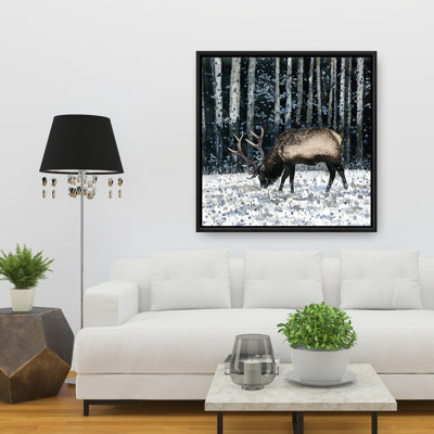 " Caribou In The Winter Forest "