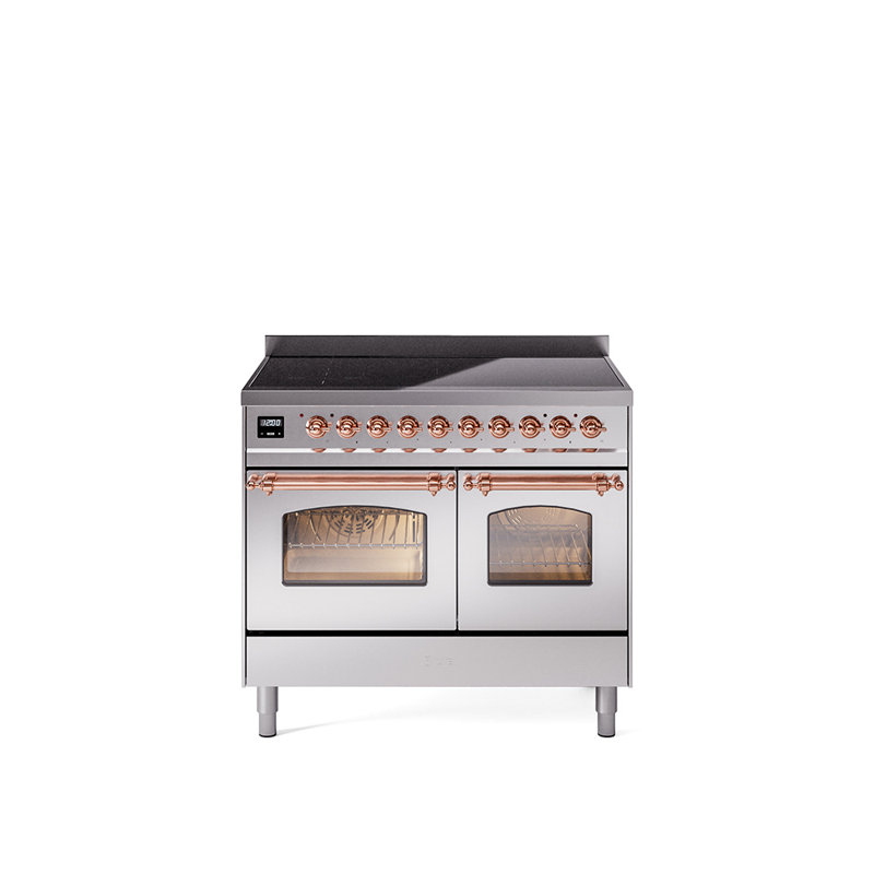 ILVE Nostalgie II 40 in Induction Range, Stainless Steel/Copper
