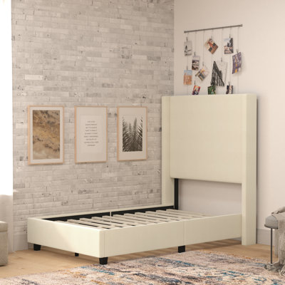 Bailynn Upholstered Platform Bed with Channel Stitched Headboard