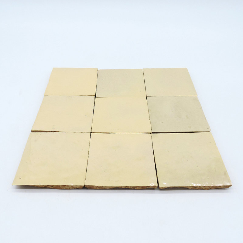 4" x 4" Terra Cotta Grid Singular Wall & Floor Tile, Beige