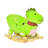 Kids Interactive 2-in-1 Plush Ride-on Dinosaur Rolling Rocker