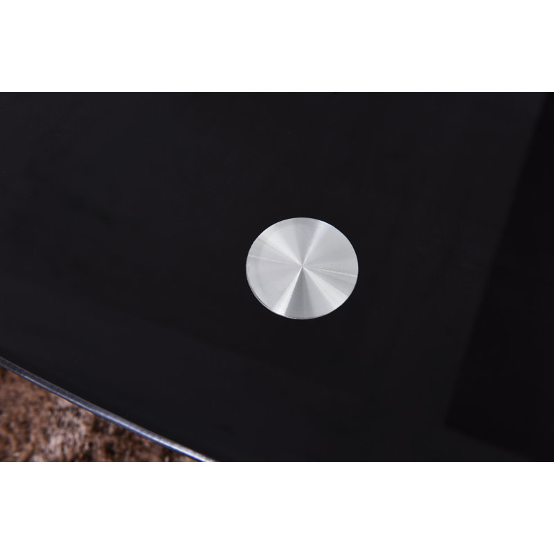 Glass Top Single Coffee Table, Black