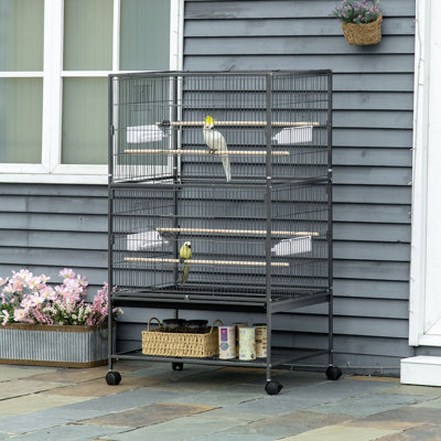 Grande cage à oiseaux roulante en acier 52 po Tucker Murphy Pet ™