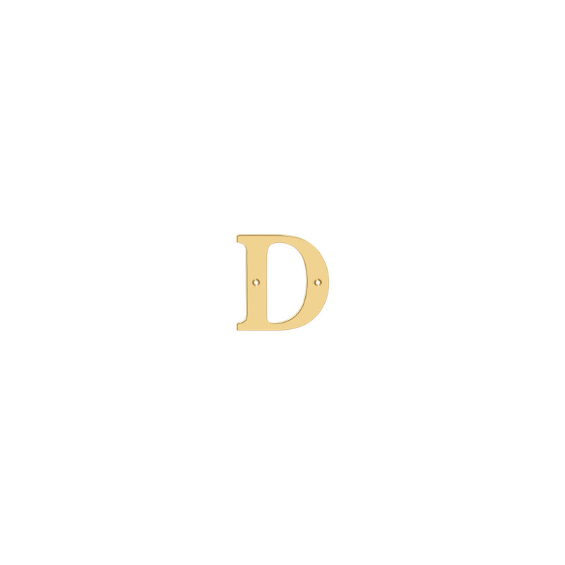 4" H Brass House Letter, Lifetime Brass, B