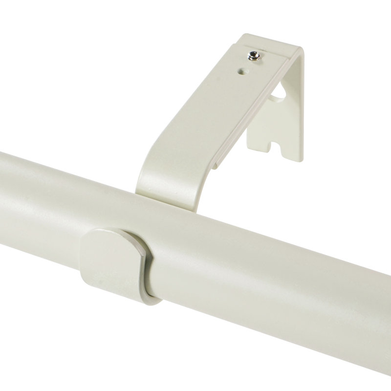 Tringle à rideaux simple Danquan à largeur totale ajustable x 1 po de diamètre, 28" - 48", Blanc