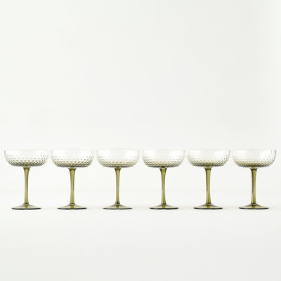 Bubble Hobnail Martini Glass (Set Of 6)