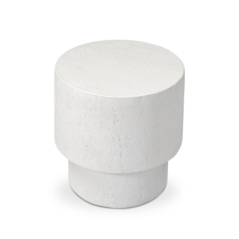 Felix Outdoor End Table-Coarse Ivory Concrete