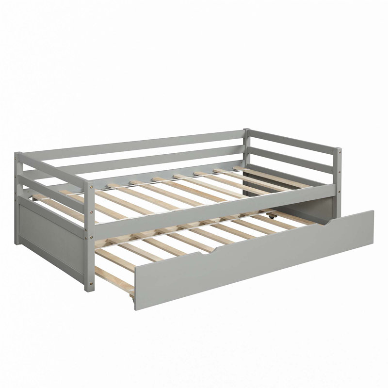 Daybed with Trundle Frame Set, Twin Size, Gray