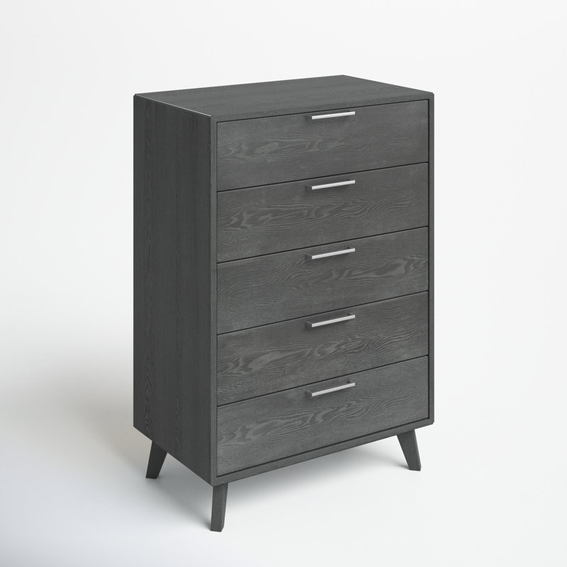 Glow 30'' W 5 - Drawer Dresser, Gray Wash