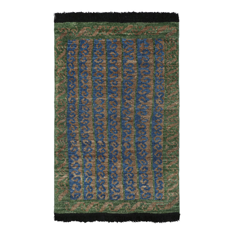 Burano Hand Knotted Wool Geometric Area Rug, Rectangle 6' x 9'