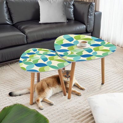 Ensemble de 2 tables basses gigognes Triangle