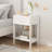 Modern Wave Nightstand with Dual Storage and Solid Wood Frame