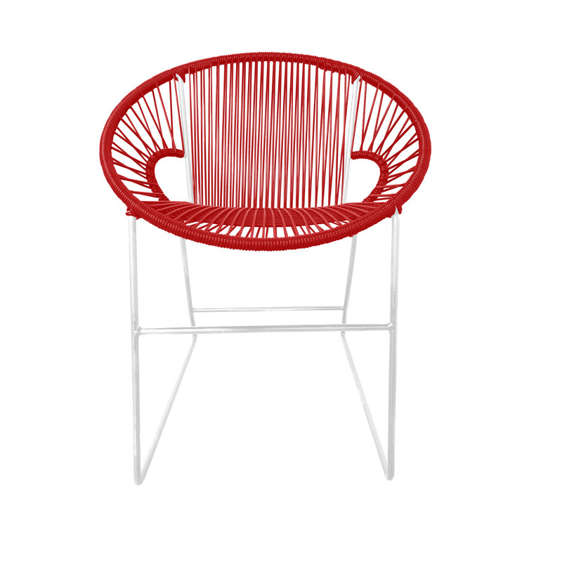 Chaise de patio Puerto, Rouge / Blanc