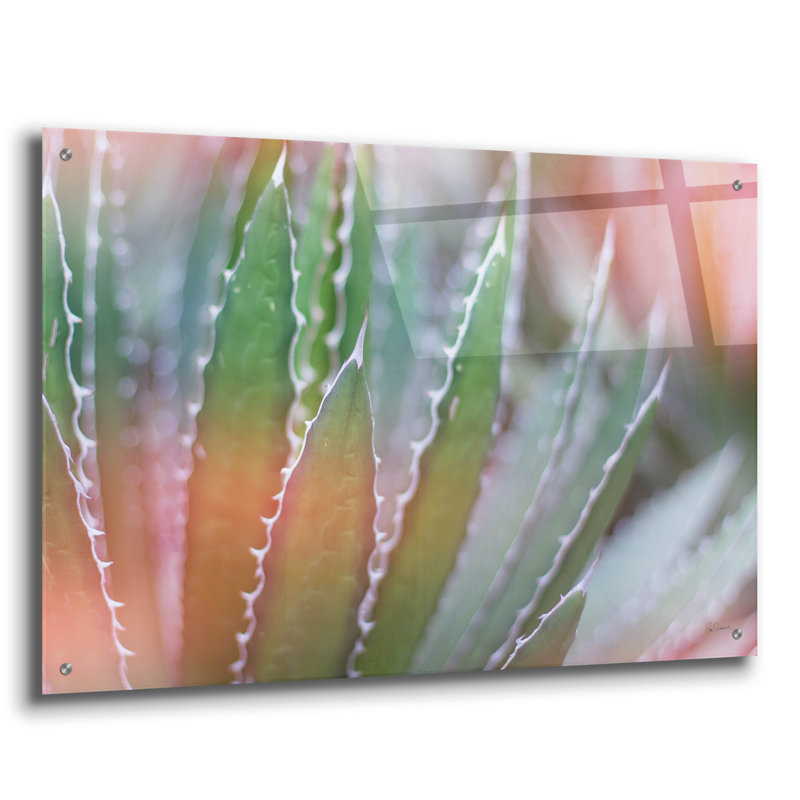 «Dream Desert», art mural en verre 3 po par Sue Schlabach, H 24 po x l 36 po x P 0,2 po