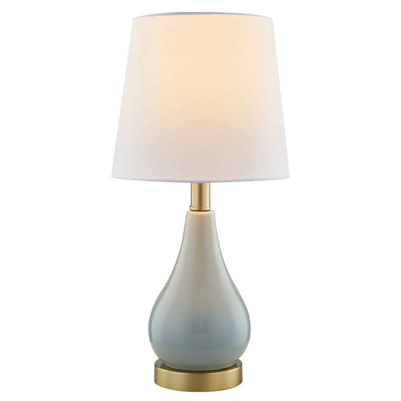 Conyers 17.5" Table Lamp Set with USB, Pale Blue