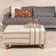 Banc rectangulaire en coton et acacia Sullivan