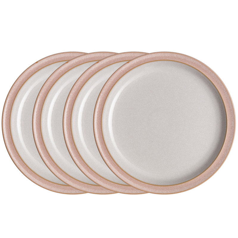 Denby Elements Dinner Plates, Sorbet Pink