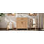 Meuble-lavabo de 30 po avec lavabo en résine, meuble-lavabo à cadre en bois massif avec tablette réglable, organisateurs de porte d'armoire, grain de bois naturel