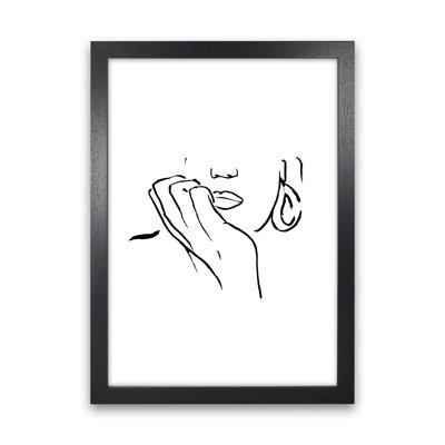 Face Hands Sketch 1 Piece Wall Art