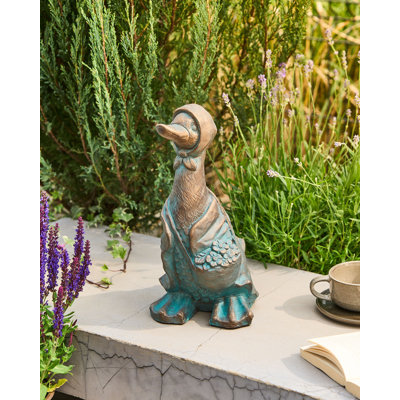 Animals Water Resistant Fiberstone Clay Garden Statue