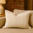 Soft Ivory Throw Pillow – Clean, Minimal Comfort with Tailored Edging