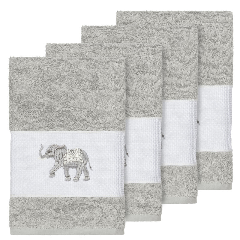 Débarbouillette en coton Quinn, Gris clair