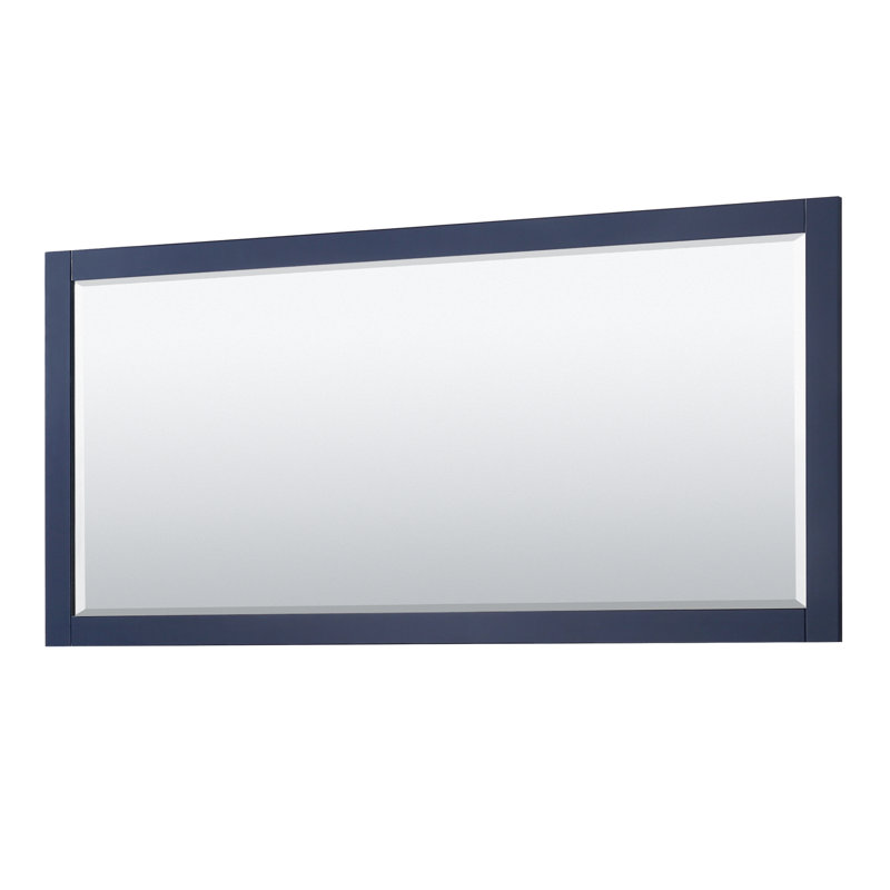 Avery 79'' Double Bathroom Vanity Base Only, Dark Blue/Matte Black