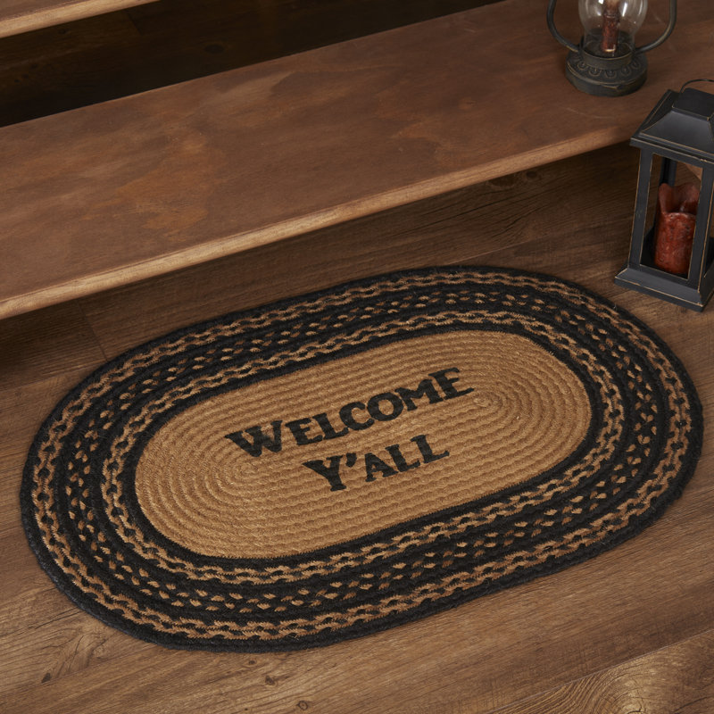 Tapis de jute Farmhouse, Ovale 1 pi 8 po x 2 pi 6 po