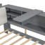 Lit plateforme en bois avec tête de lit avec rangement, tablettes et 2 tiroirs-868598517-1030072429