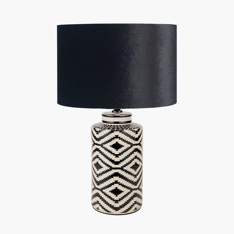 Batruk Ceramic Table Lamp, Velvet