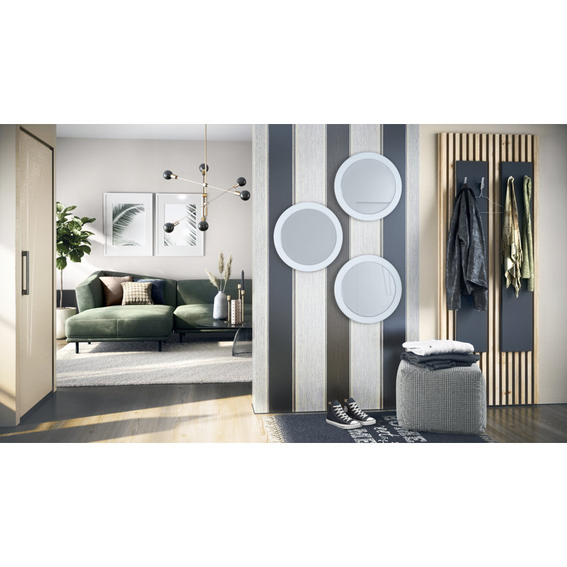 Colver Flat Mirror Set, White Matte