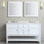 Ensemble de meuble-lavabo de salle de bain double 60 po avec miroir Givens