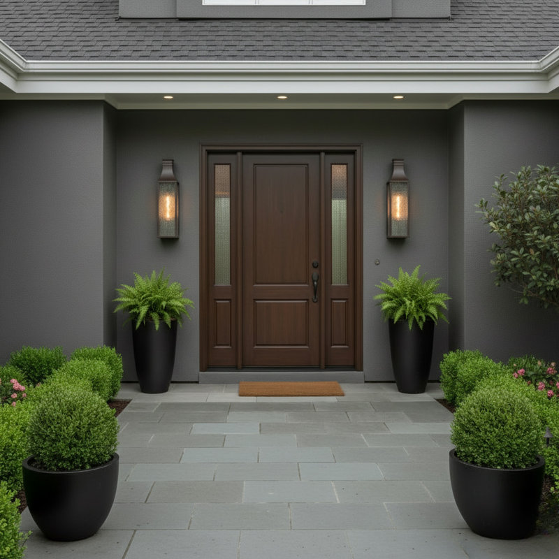Beacon Hill 1-Light Outdoor Tall Wall Mount Lantern - LED Included, Blackened Copper