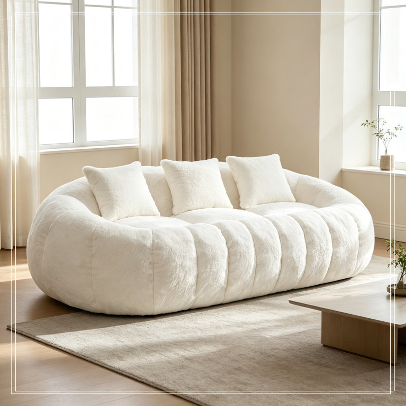Causeuse avec oreillers Boneless, Beige