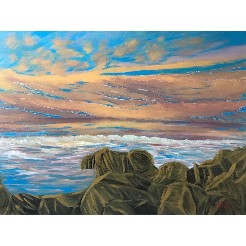 «A World of Color» par Alicia Lopez - impression, H 24 po x l 32 po, Toile tendue