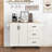 43" Rolling Kitchen Island with Storage and Drop Leaf