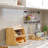 Double Layer Large Bamboo Bread Box For Kitchen Counter, Wooden Large Capacity Bread Storage Bin With Window Bread Holder (Brown)-111245695