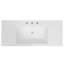 Lavabo en résine 48 po pour meuble-lavabo, lavabo de salle de bain avec 3 trous de robinet, comptoir de meuble-lavabo seulement