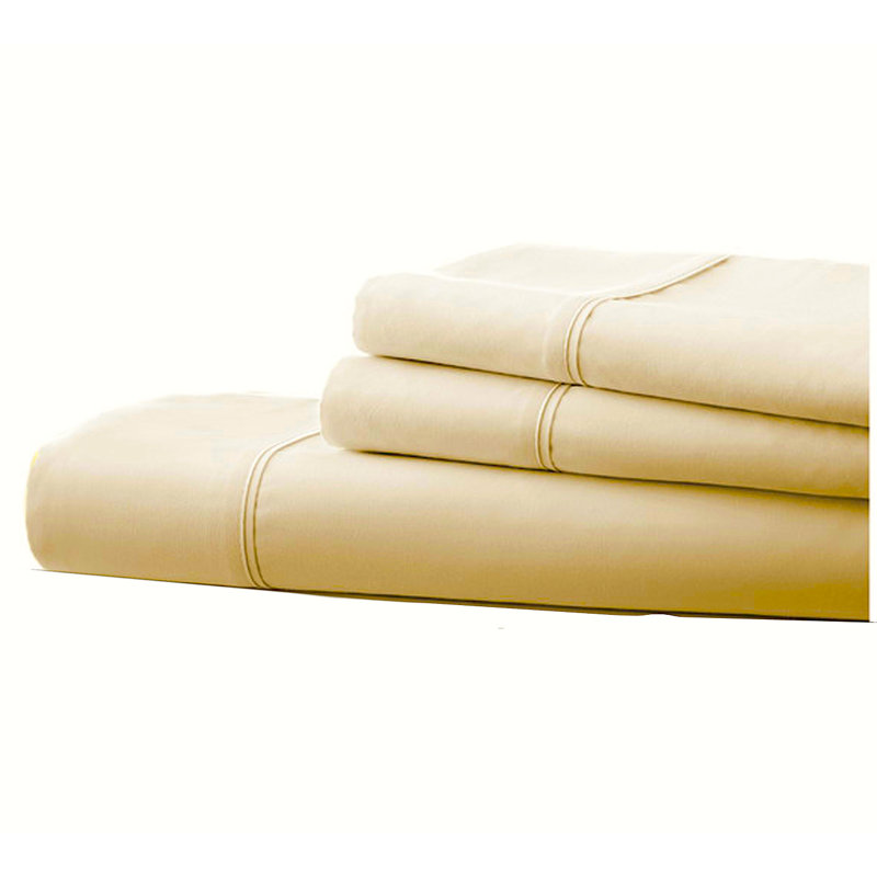 Microfiber Sheet Set, Gold, Twin Sheet Set + 1 Fitted Sheet + 3 Pillowcases