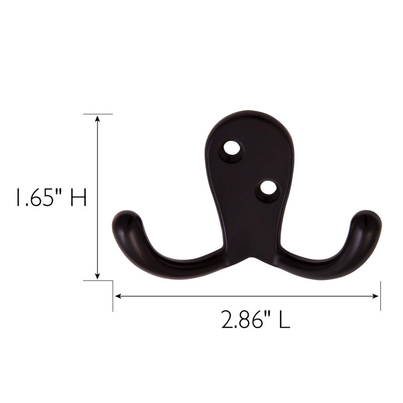 Wall Mounted Towel Hook, Matte Black