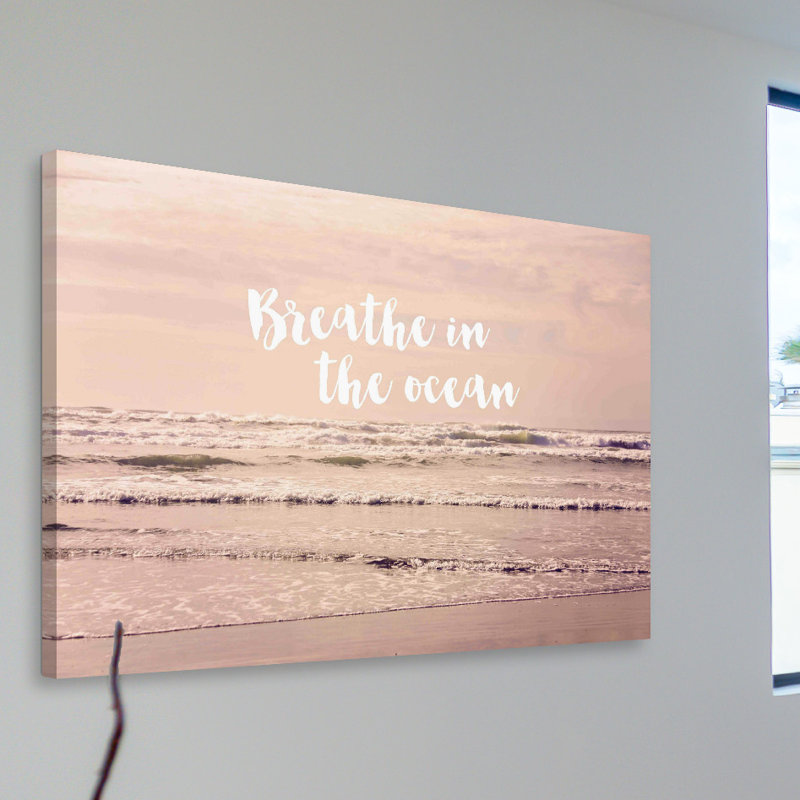 Breathe In The Ocean by Sylvia Cook - Wrapped Canvas Print, 30cm H x 45cm W