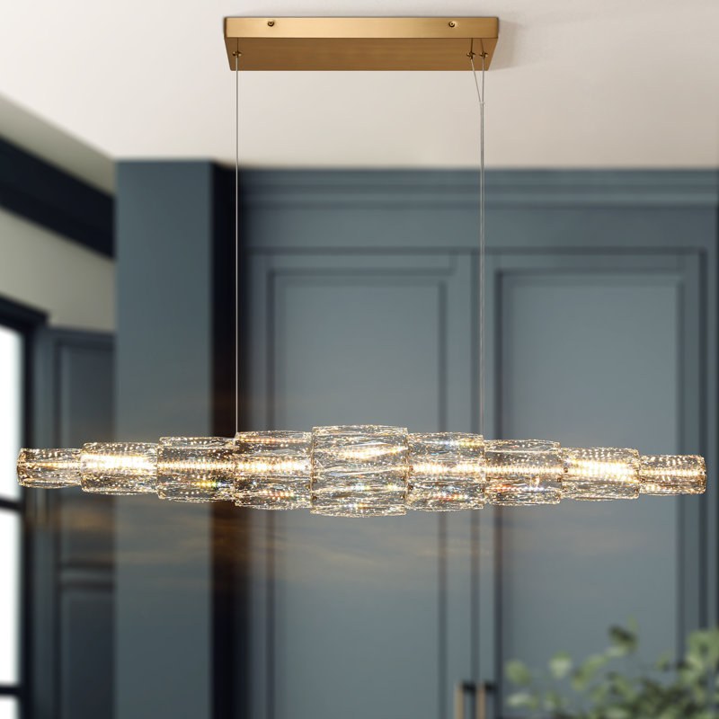 Lustre linéaire à 1 lumière pour îlot de cuisine Daine