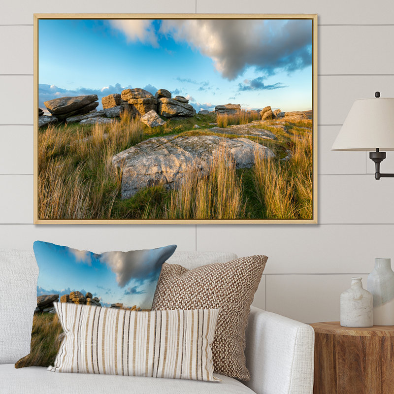 Shrublands on Arkansas Desert sur toile, H 34 po x l 44 po x P 1,5 po, Cadre naturel flottant